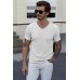 White Men V Neck Rib Knit T-shirt White Men V Neck Rib Knit T-shirt